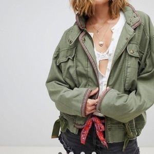 Free People | Flight Line Army Bomber Jacket